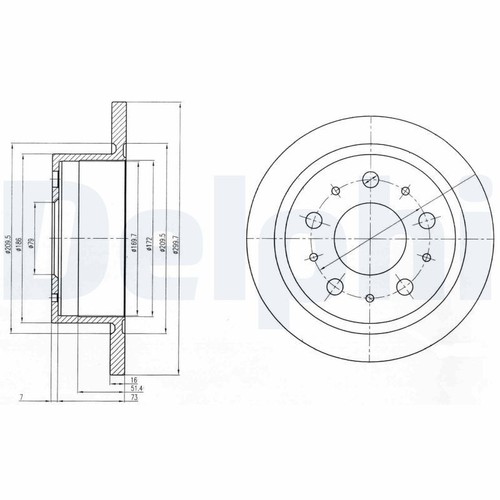 Delphi pair brake discs - pair, of