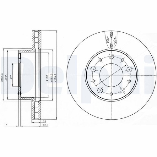 Delphi pair brake - pair, discs