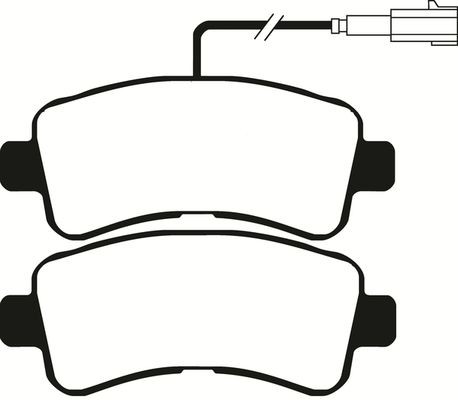 Rear brake pad set abtex - set,