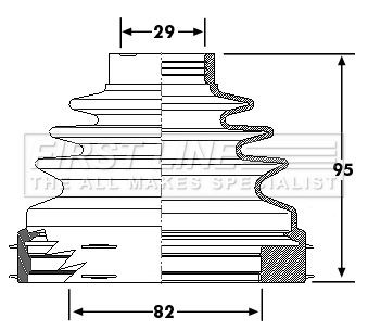 Drive shaft bellow kit - kit, fits