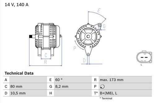 Bosch 0986049950 alternator - 0986049950,