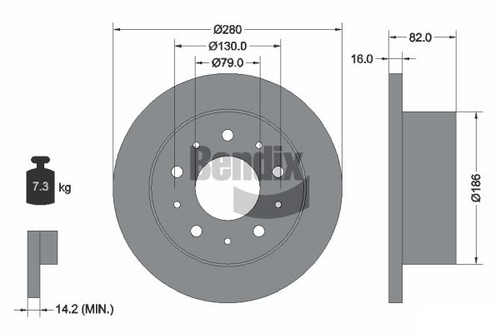 Pcs bendix braking bds1099 - 2,