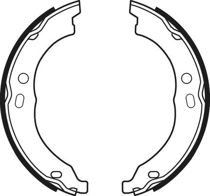 Rear brake shoe set - rear, axle