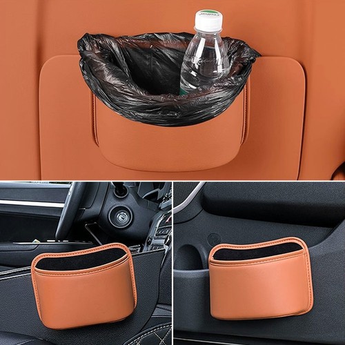 Car trash storage bag door - storage,